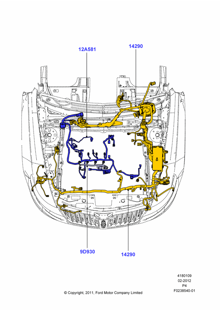 Схема Проводка двигателя и КПП, 2.0L EcoBoost (240PS); 30.04.2012