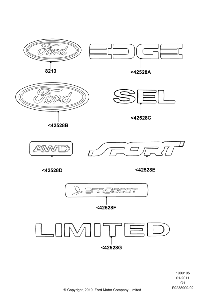 Схема Шильдики, Ford Series; 08.08.2011–24.12.2014