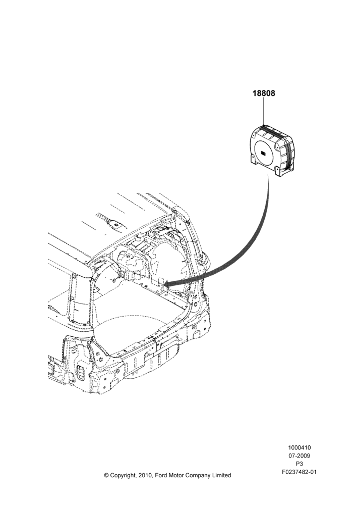 Схема Аудиооборудование (аксессуар), Accessory Subwoofer Kit; 06.07.2009–13.06.2011
