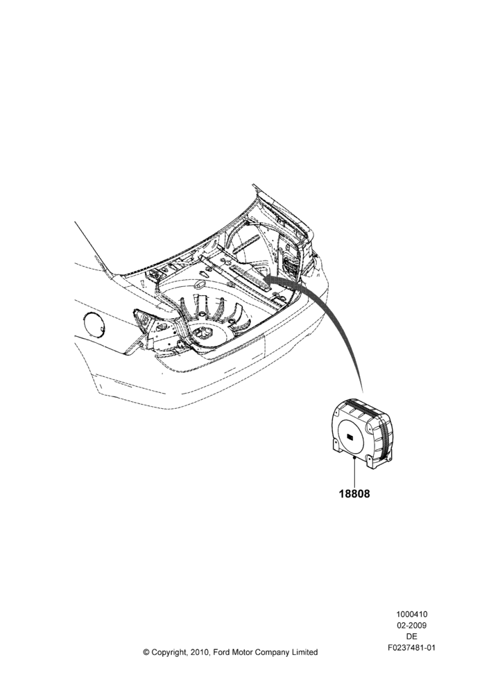 Схема Аудиооборудование (аксессуар), Accessory Subwoofer Kit; 04.02.2009–26.07.2010