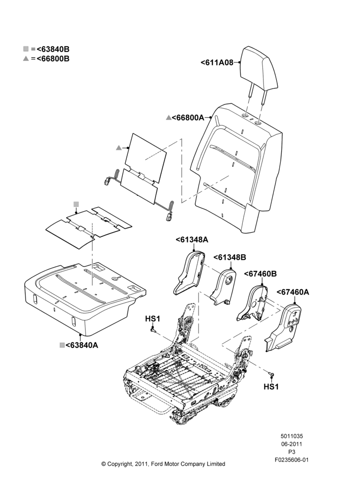 Схема Подушки и обогрев задних сидений, With 2nd Row Quad Power Fold Seat; 13.06.2011
