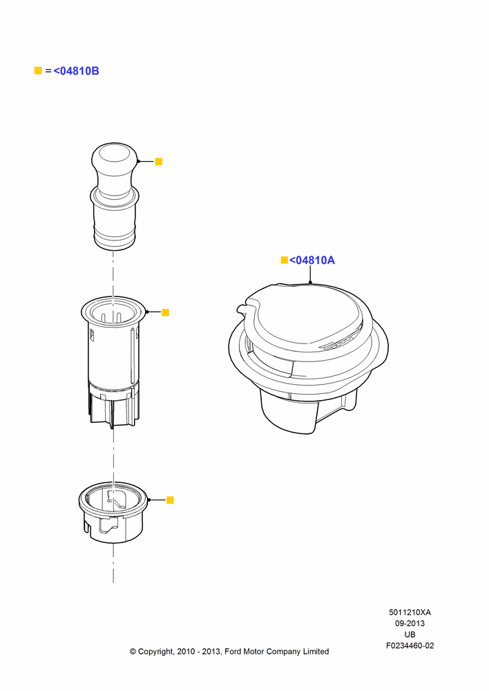 Схема Консоль напольная, Less Smokers Package, Accessory; 01.11.2010–03.03.2019