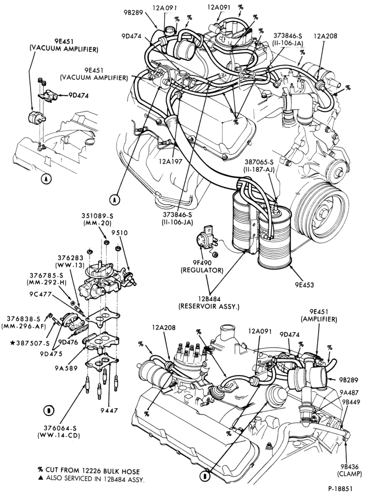 Схема 8 CYL. 6.1L, 7.0L (370, 429 C.I.D.) GAS-B-C-F-L-LN-LNT- LT600/800