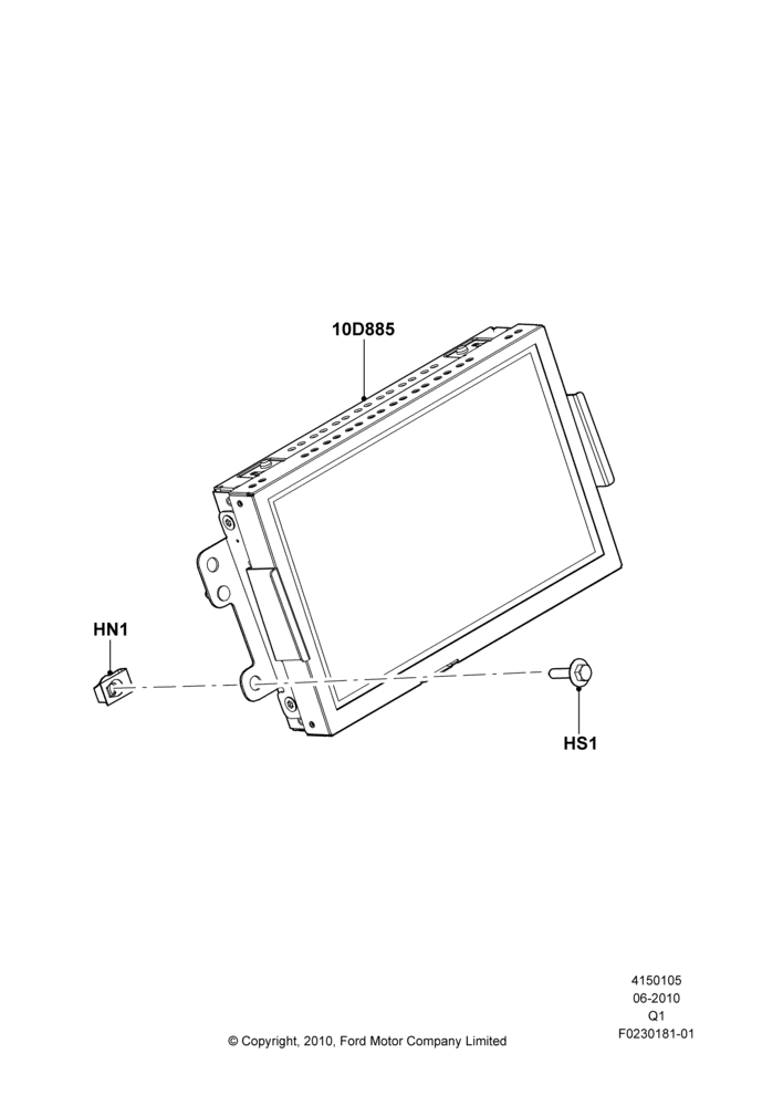 Схема Аудиооборудование (заводское), With Sync, Human Machine Interface 3, Human Machine Interface 4, Human Machine Interface 5, Front Control Display Interface Module (FCDIM); 12.07.2010–24.12.2014