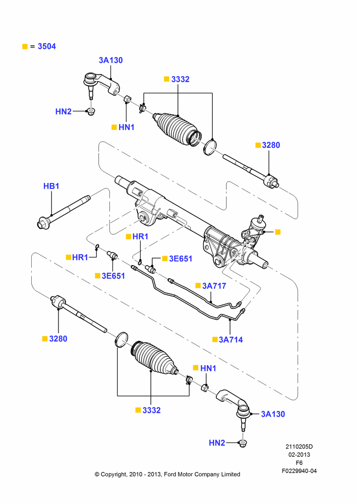 Схема Рулевой механизм, Hydraulic Pwr Steering-Speed Sensor; 03.11.2010–23.12.2014