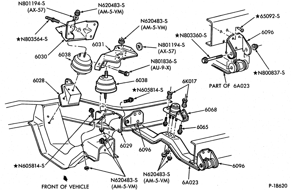 Схема 4 CYL. 1983/88 2.0L (122 C.I.D.) AND 2.3L (140 C.I.D.) - GAS-1985/87-R-M/T-122 (2.0L) & 140 (2.3L)