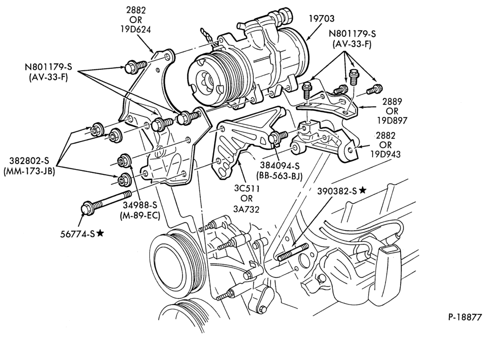 Схема AIR CONDITIONER-exc. Can.- 8 cyl.