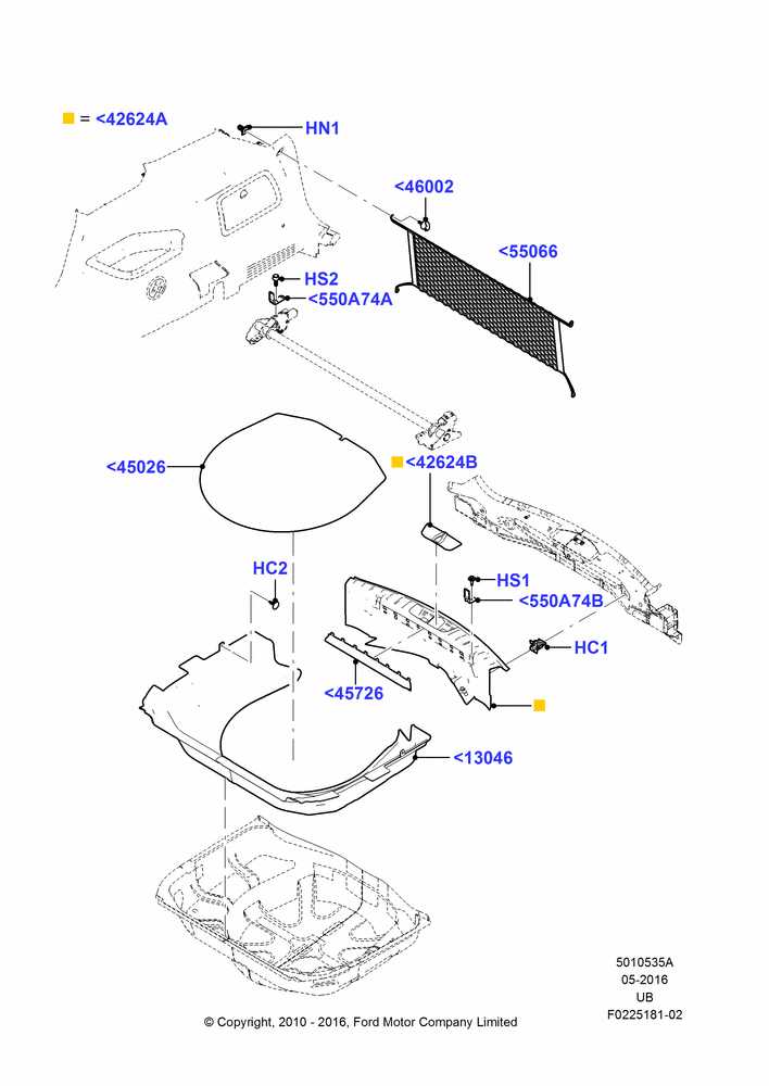 Схема Load Compartment Trim, Less Police Version; 04.10.2010–04.05.2015