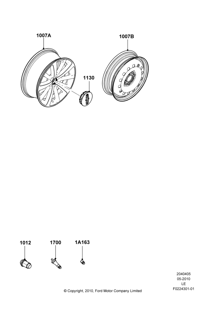 Схема Колёса, With 19" Wheels; 03.05.2010–06.02.2012