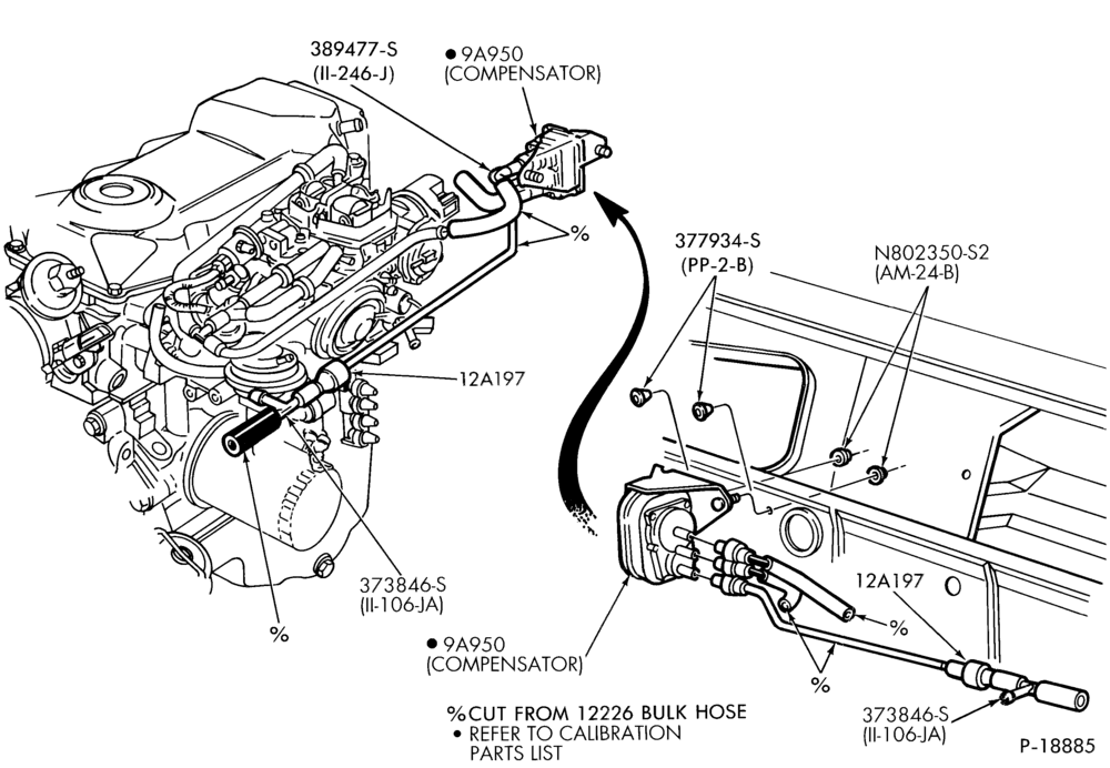 Схема 4 CYL. 1.9L (116 C.I.D.)-High altitude compensator-116 (1.9L)