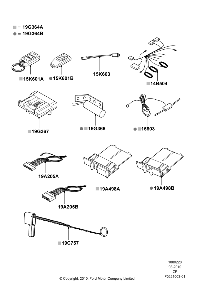 Схема Комплект дистанционного запуска, Automatic Transmission, Accessory; 22.03.2010–27.06.2014