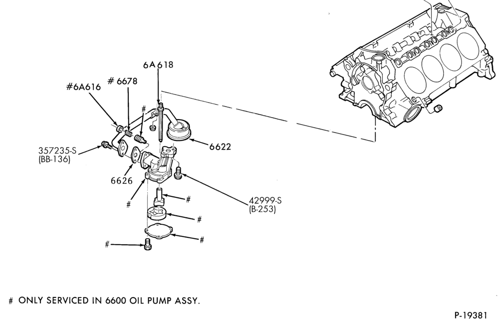 Схема 8 CYL. 5.0L (302 C.I.D.)-Oil pump