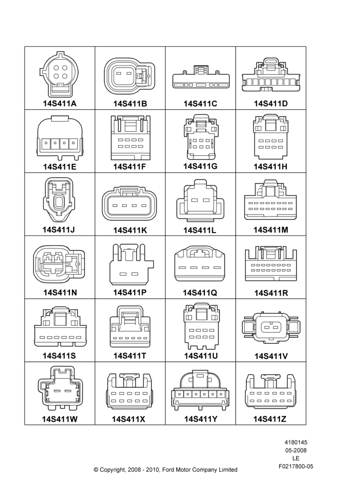 Схема Ремонтные жгуты проводки, Page A, Switches; 05.05.2008