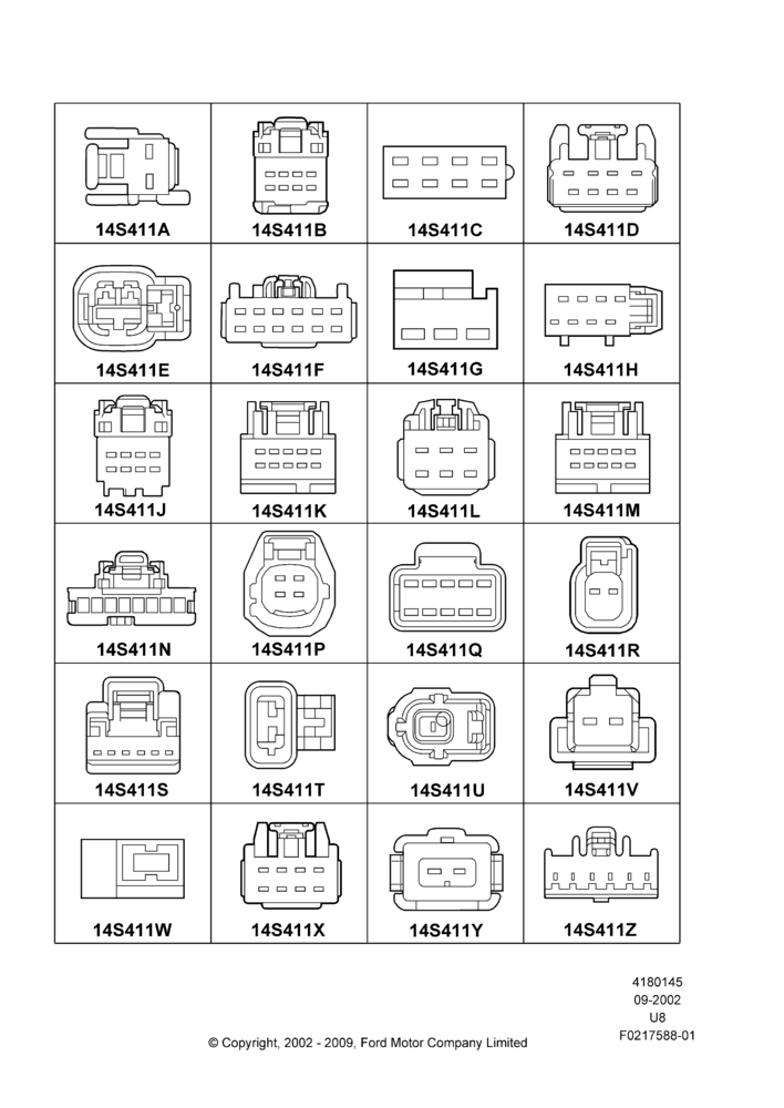 Схема Ремонтные жгуты проводки, Page A, Switches; 03.09.2002–05.08.2005