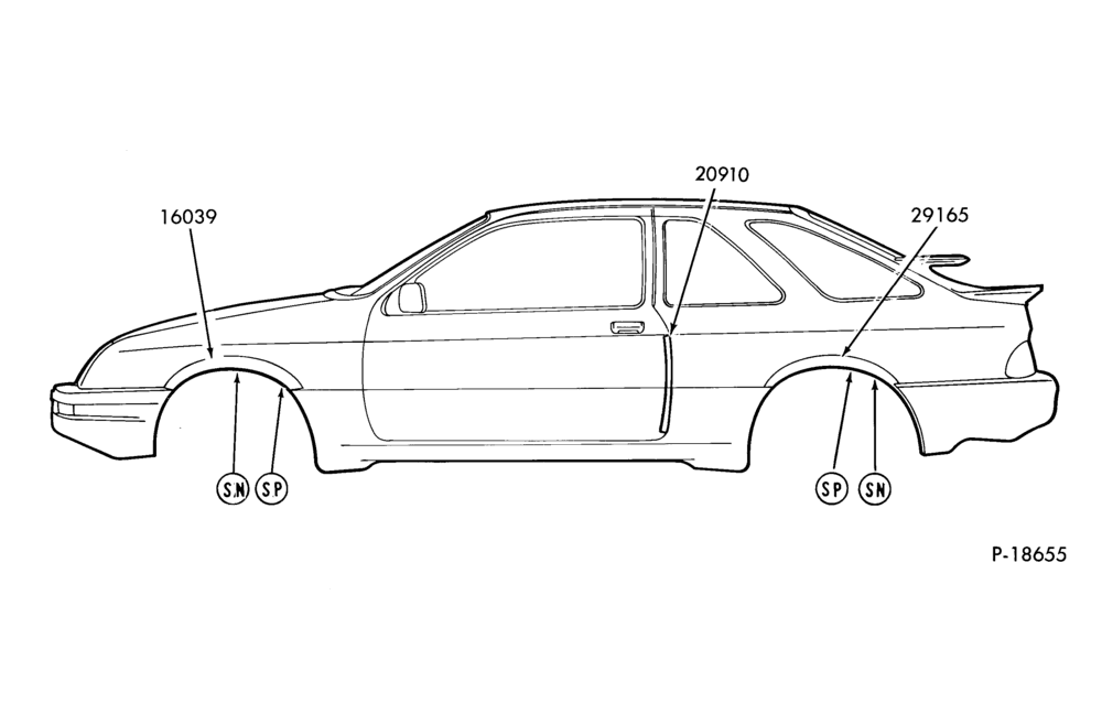 Схема MOULDINGS - WHEEL OPENING AND DOOR EDGE GUARD