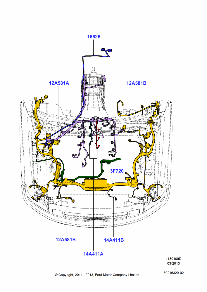 Схема Проводка двигателя и КПП, 3.5L V6 Gas DOHC TIVCT; 03.01.2011–23.12.2014