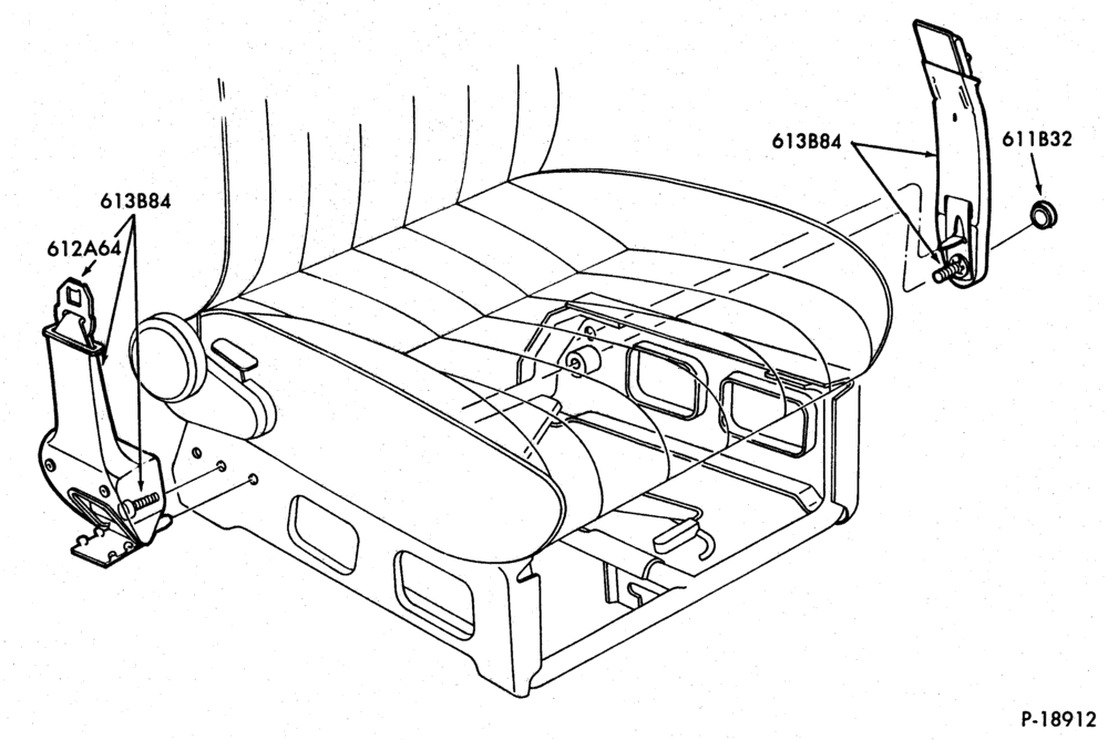 Схема SEAT BELTS-Rear seat belt - Bucket-A