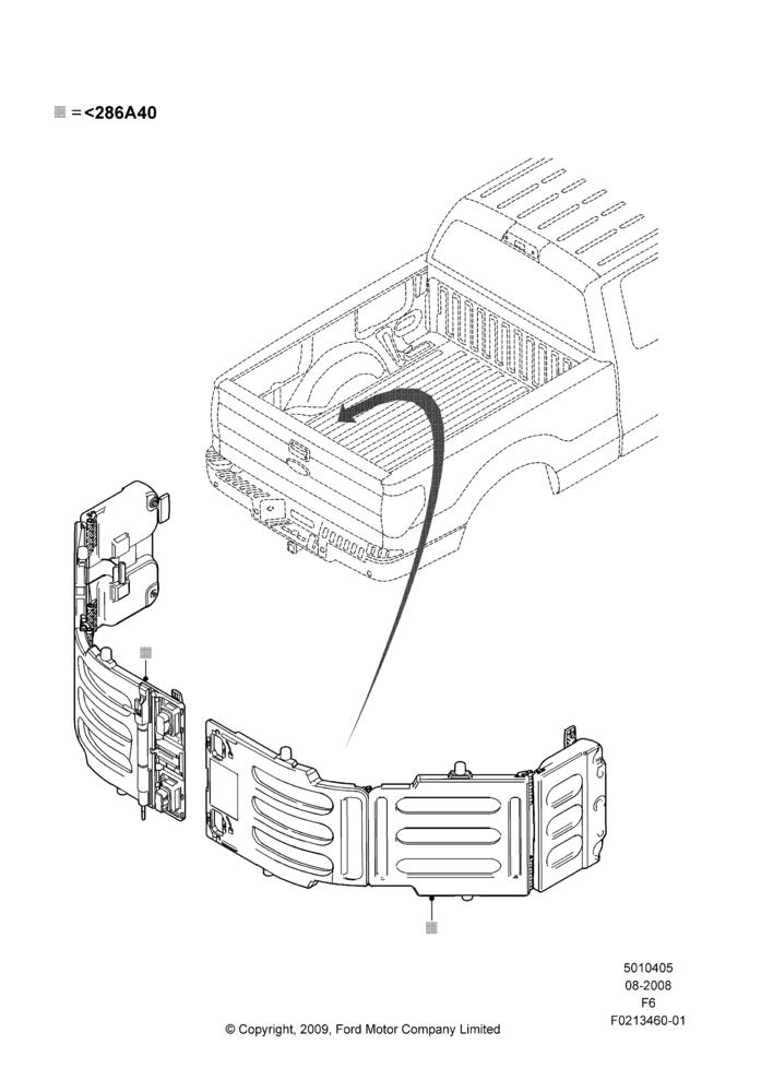 Схема Кузов пикапа и тент, Accessory, Bed Extender; 18.08.2008–23.12.2014