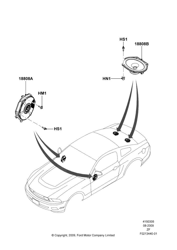 Схема Динамики, Coupe, With Sub Woofer Sound System; 03.08.2009–27.06.2014