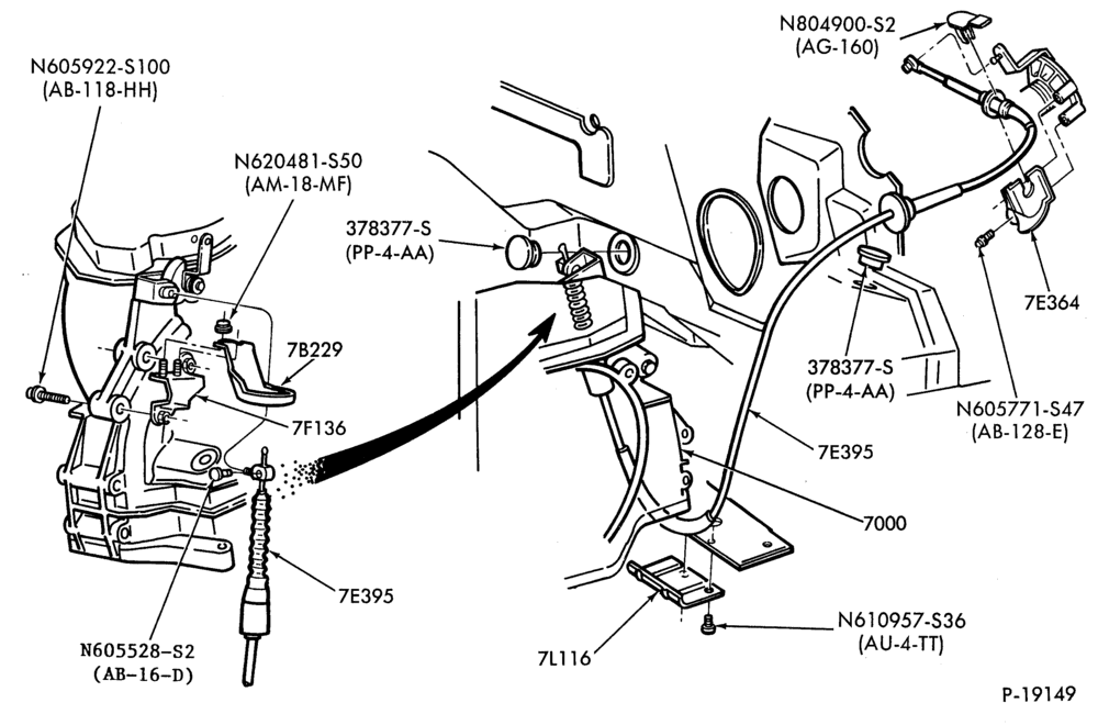 Схема ATX TYPE - EXTERNAL PARTS-EXTERNAL PARTS- shift controls - ATX-E,ME