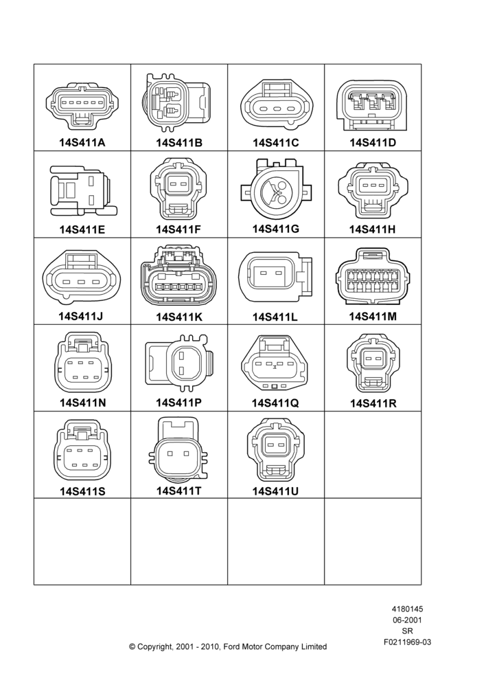 Схема Ремонтные жгуты проводки, Sensors; 04.06.2001–01.07.2005
