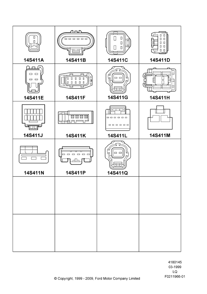 Схема Ремонтные жгуты проводки, Actuators And Solenoids, Modules And Controllers; 22.03.1999–13.04.2006