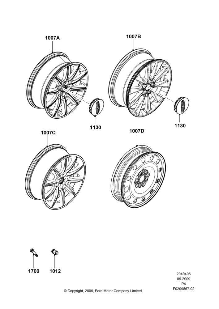 Схема Колёса, With 20" Wheels; 06.07.2009–10.05.2010