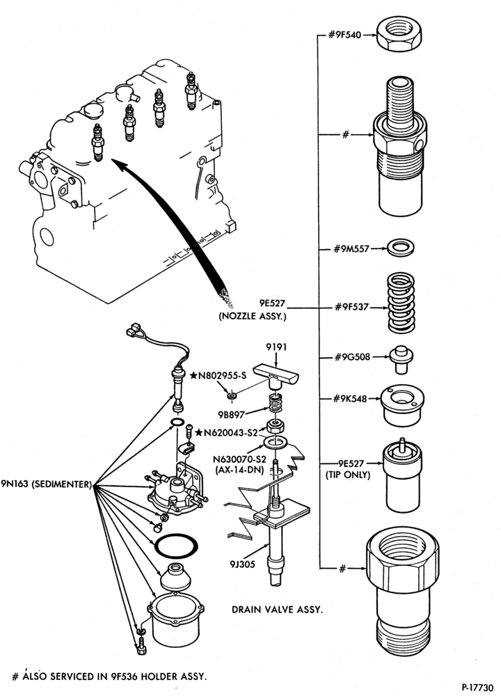 Схема 4 CYL. 2.2L (134 C.I.D.)-DIESEL-FUEL INJECTION-nozzle holder and sedimenter