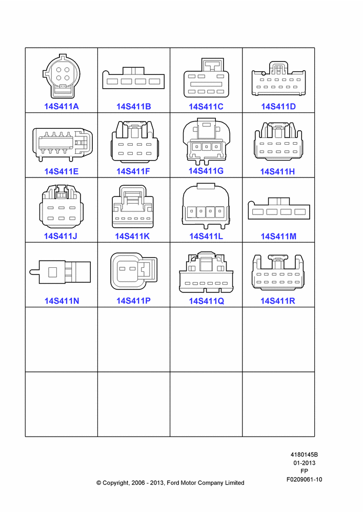 Схема Ремонтные жгуты проводки, Page B, Switches; 19.06.2006–04.01.2011
