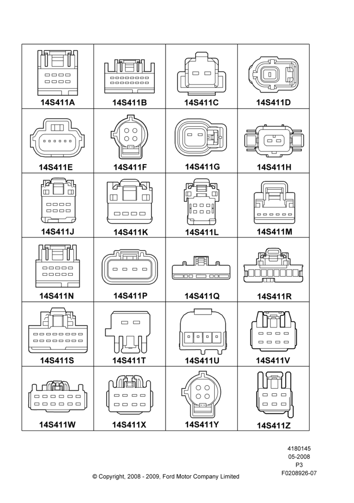 Схема Ремонтные жгуты проводки, Page A, Switches; 02.05.2008