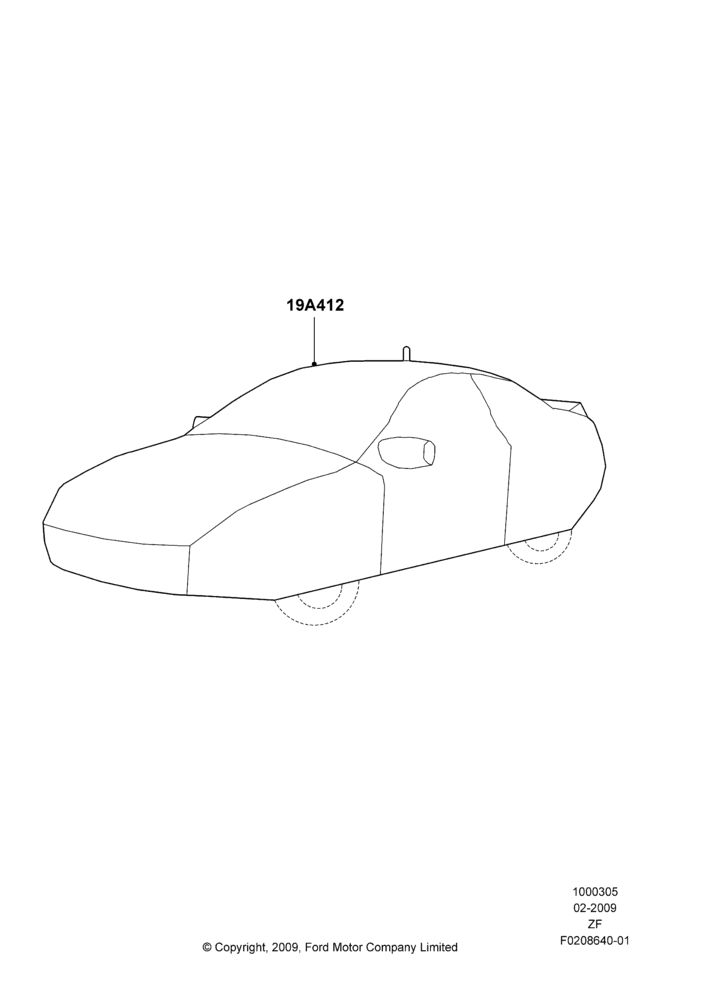 Схема Средства ухода, Accessory, Vehicle Cover; 26.02.2009–27.02.2012