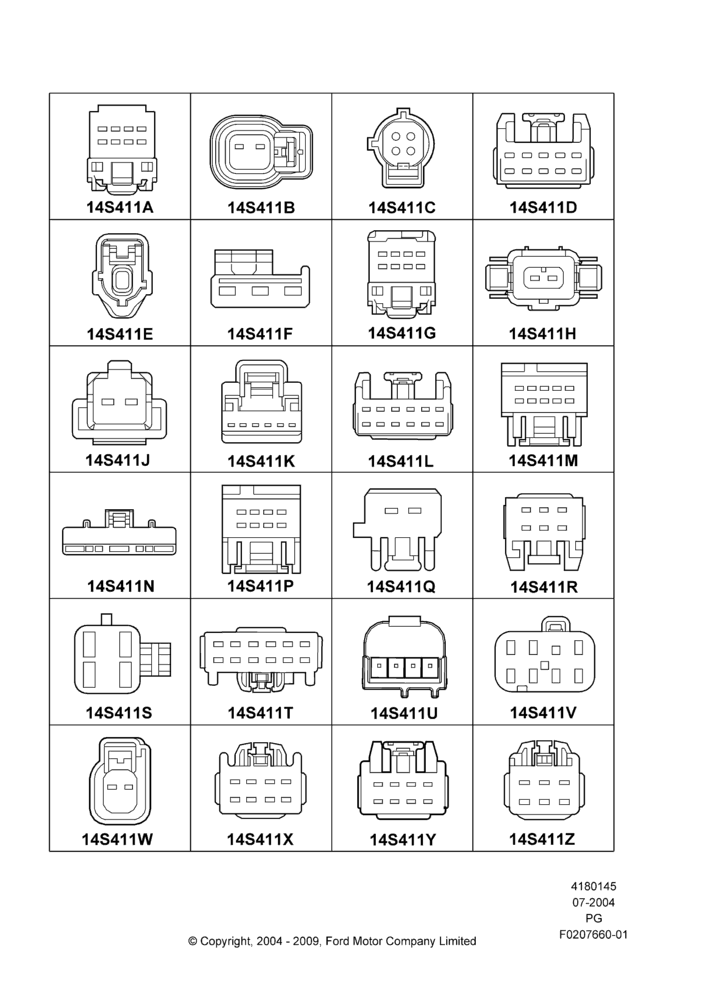 Схема Ремонтные жгуты проводки, Page A, Switches; 12.07.2004–15.06.2009