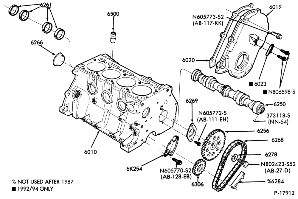 Схема 4 CYL. 2.3L (140 C.I.D.) HSC-Camshaft and related parts