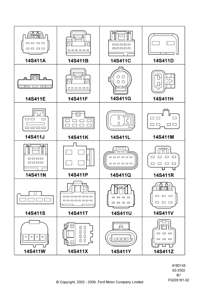 Схема Ремонтные жгуты проводки, Page B, Switches; 18.03.2002–29.06.2009