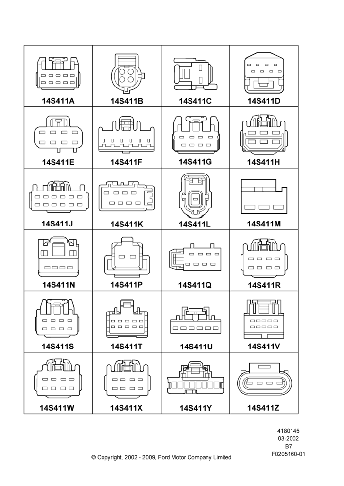 Схема Ремонтные жгуты проводки, Page A, Switches; 18.03.2002–29.06.2009