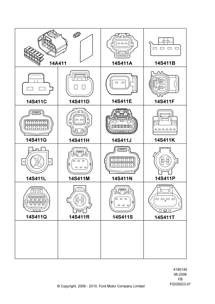 Схема Ремонтные жгуты проводки, Sensors; 19.06.2006–26.09.2011