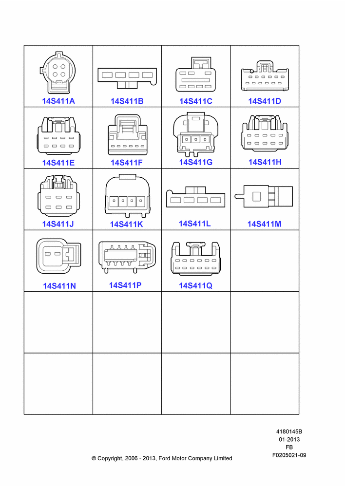 Схема Ремонтные жгуты проводки, Page B, Switches; 19.06.2006–26.09.2011