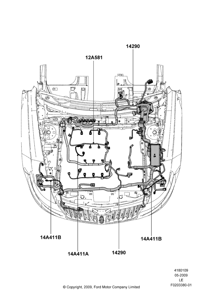 Схема Проводка двигателя и КПП, 3.7L 4V PFI V6 NA Gas; 15.06.2009–06.02.2012