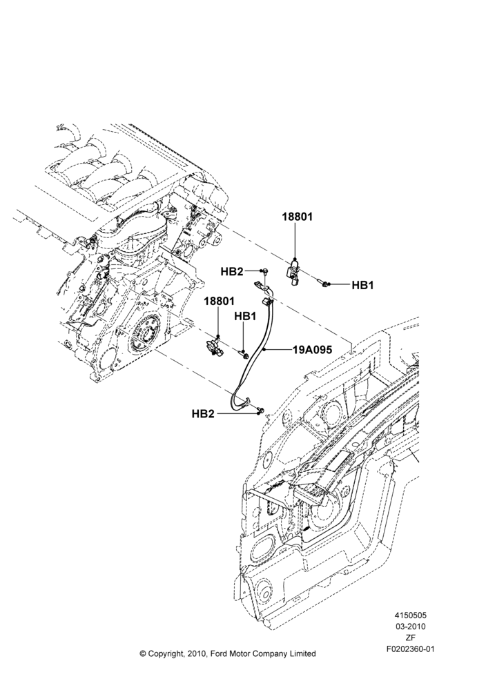 Схема Помехоподавление, MOD 5.0L-4V DOHC SEFI NA; 22.03.2010–27.06.2014