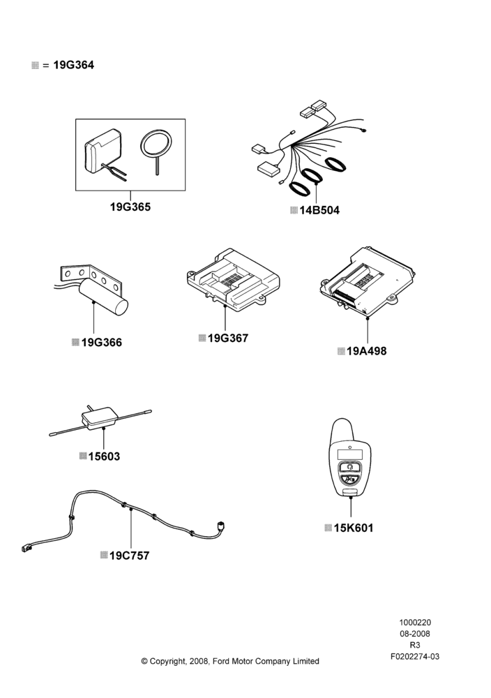 Схема Комплект дистанционного запуска, Automatic Transmission, Accessory, Bi-Directional Remote Start; 04.06.2007–16.12.2011
