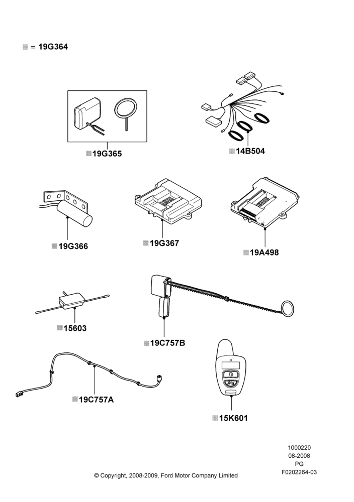 Схема Комплект дистанционного запуска, Automatic Transmission, Bi-Directional Remote Start; 30.04.2007–05.06.2009