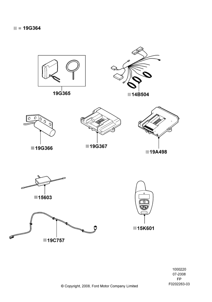 Схема Комплект дистанционного запуска, Automatic Transmission, Bi-Directional Remote Start; 01.05.2007–04.01.2011