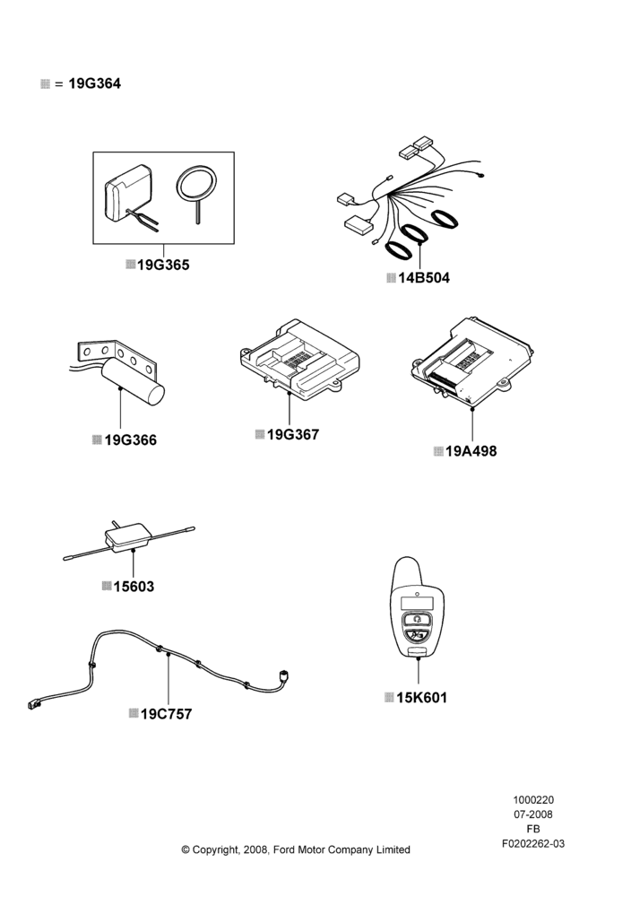 Схема Комплект дистанционного запуска, Automatic Transmission, Bi-Directional Remote Start; 01.05.2007–26.09.2011