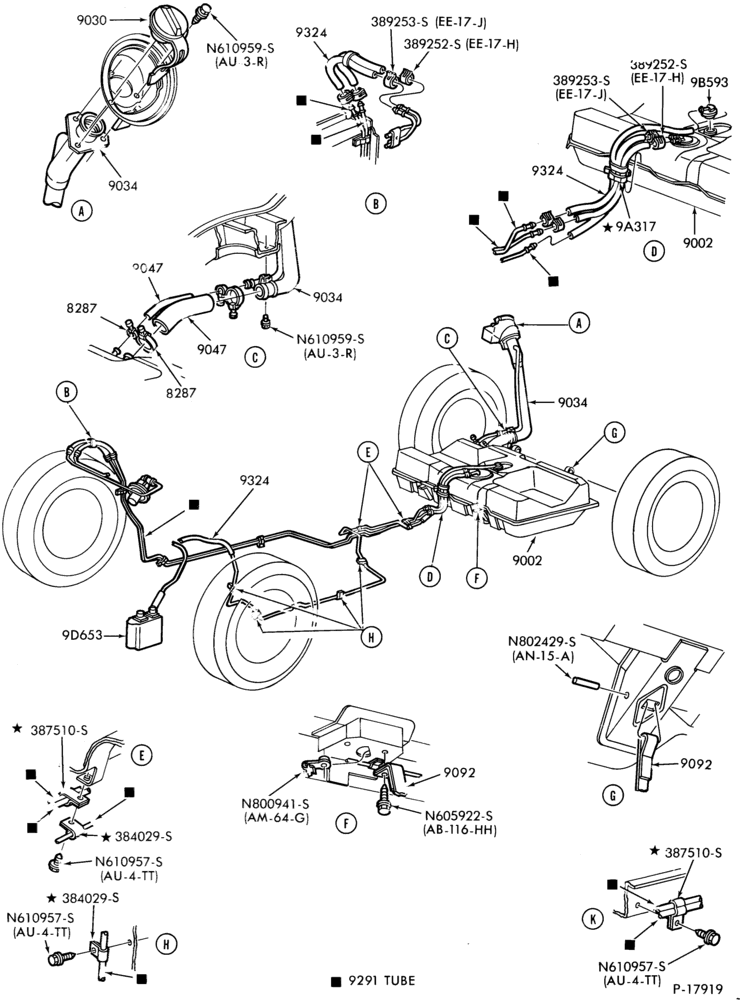 Схема 4 CYL. 2.3L (140 C.I.D.) HSC-Fuel system - w/o C.F.I.