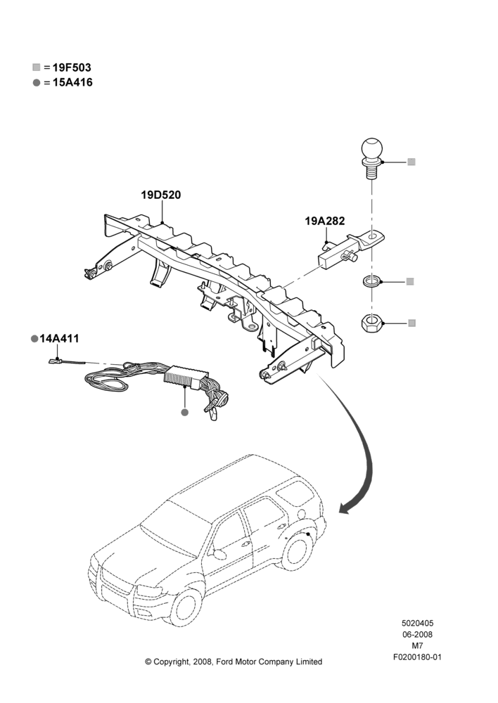 Схема Фаркоп, Less Hybrid Version, Accessory; 23.06.2008–27.07.2009