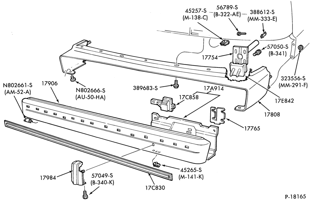 Схема SPEEDOMETER, BUMPERS, MIRRORS AND WIPERS-"From 2/83" - Page A