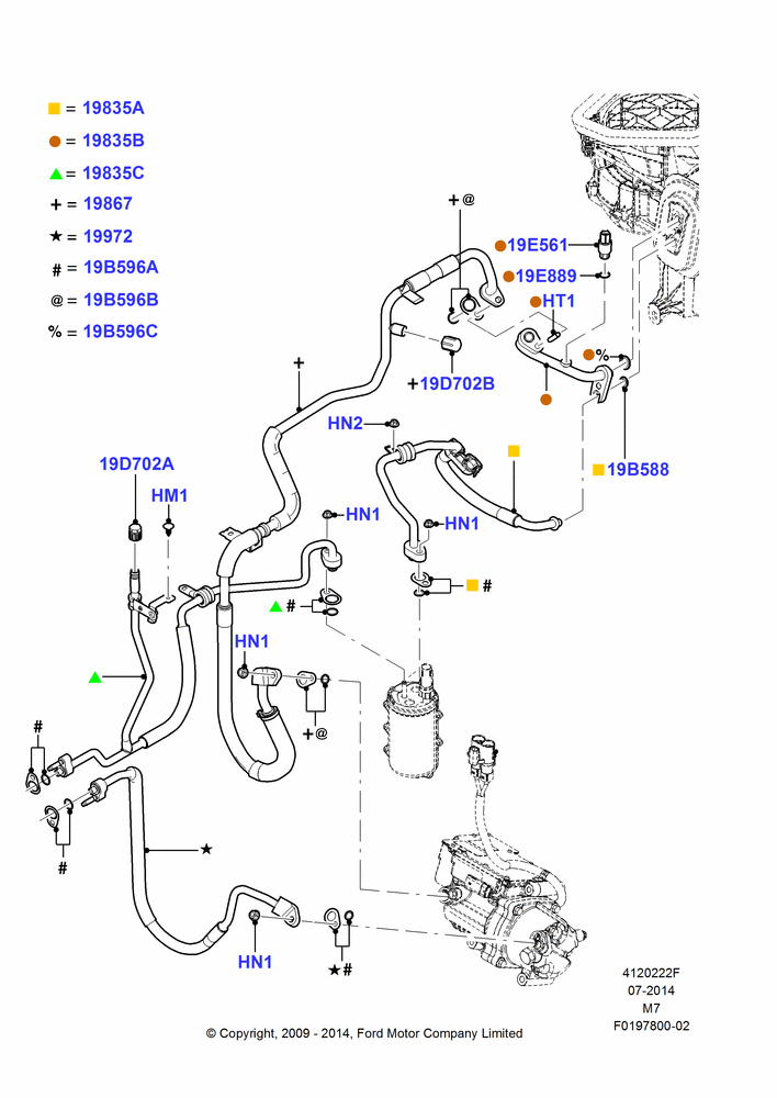 Схема Система кондиционирования, Gas/Electric Hybrid; 27.07.2009–29.04.2012