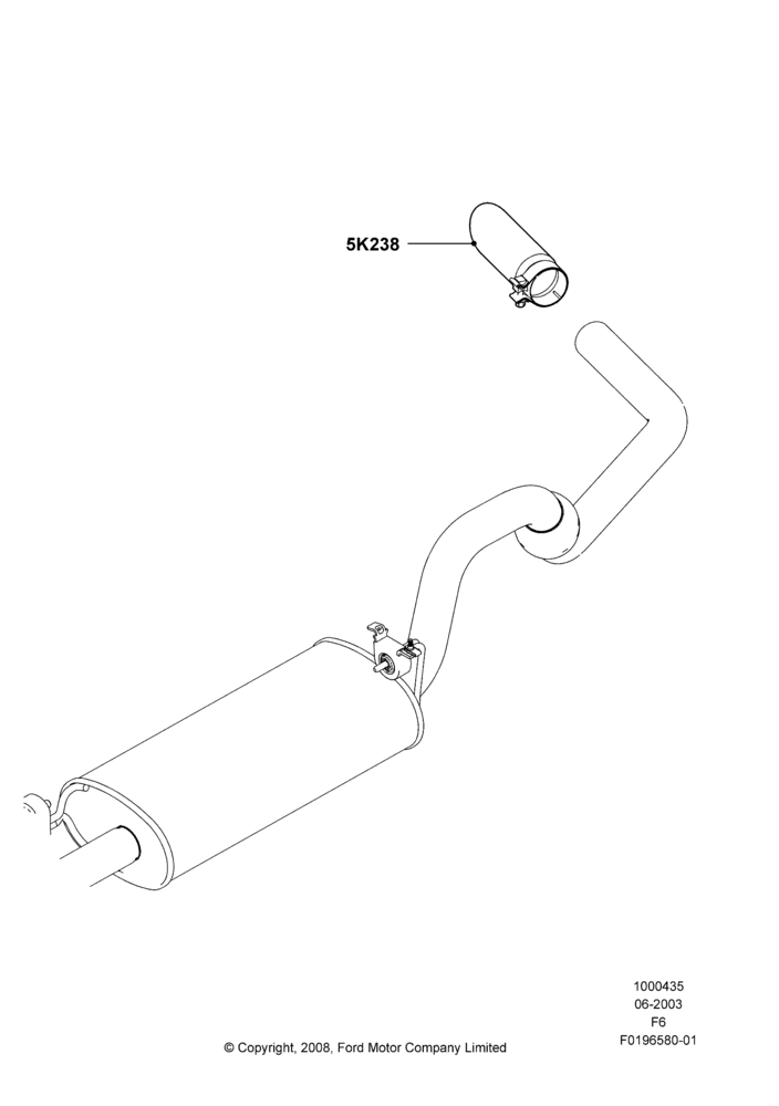 Схема EXHAUST EMBELLISHMENTS, Ford Series, Accessory; 02.06.2003–13.08.2007