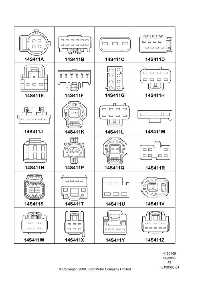 Схема Ремонтные жгуты проводки, Page A, Switches; 19.07.2004–12.02.2010