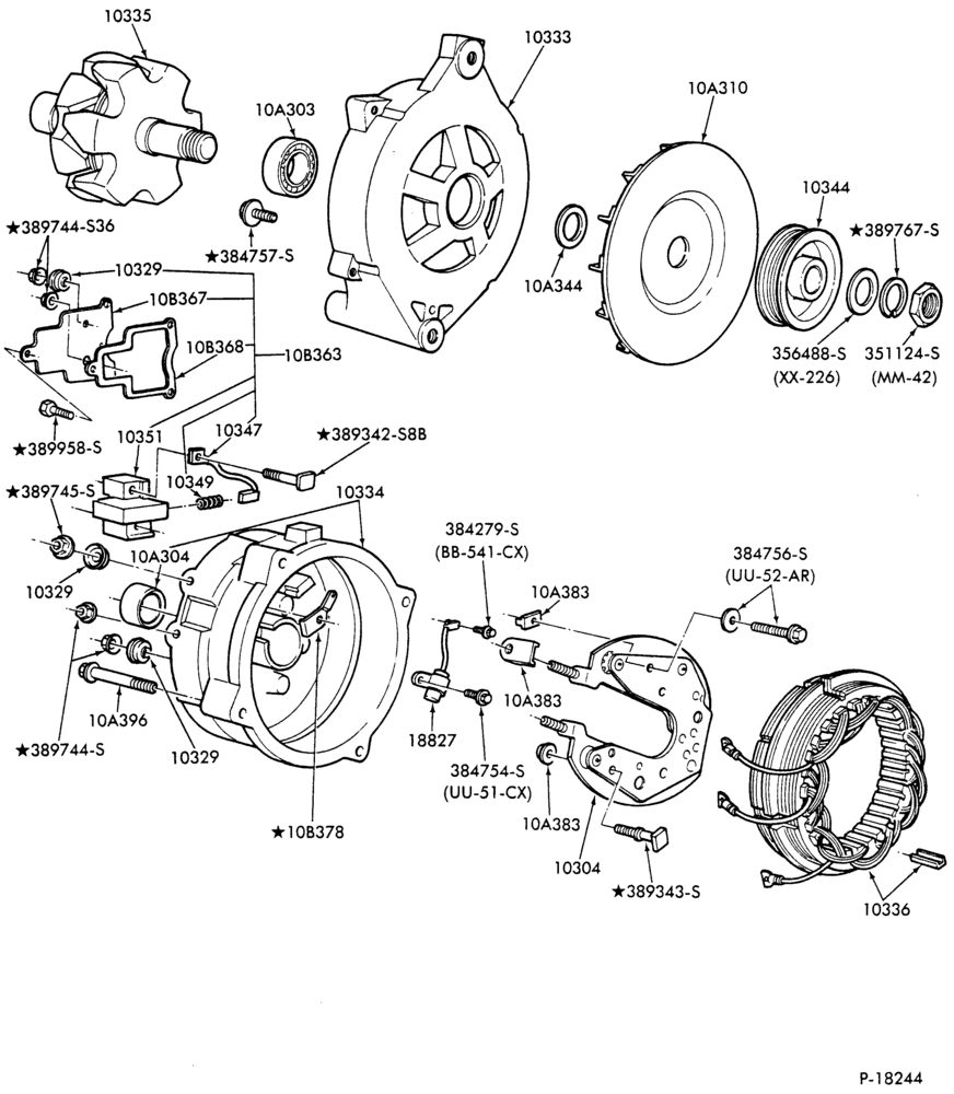 Схема ALTERNATORS-Alternator-Motorcraft 70 and 90 amp.